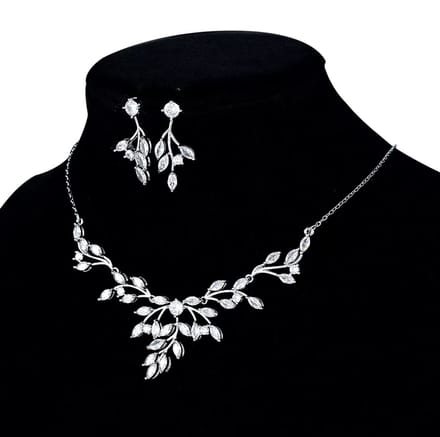 N3 Collecties Mode Dames Blad Design Marquise Zirconia Sieraden Set