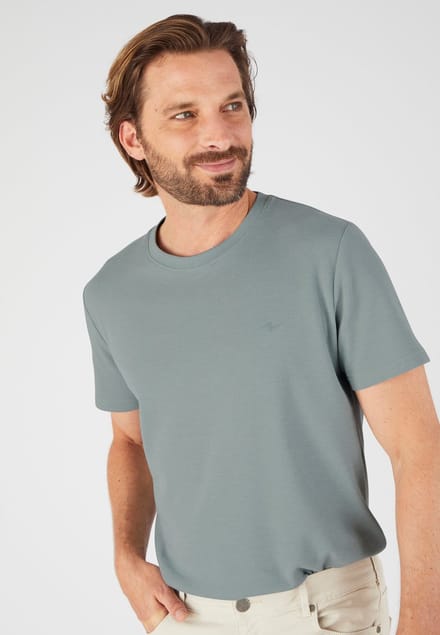 Damart - T-shirt van wafeltricot - Heren - Groen - (94-101) M