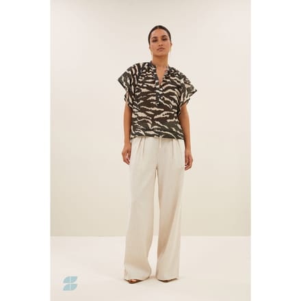 By-Bar Vina Zebra Blouse Black Zebra Print Größe: S | Blusen Outlet | Damen | Schwarz