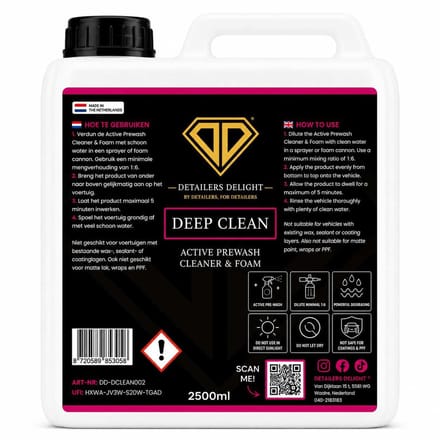 DETAILERS DELIGHT DEEP CLEAN – ACTIVE PREWASH CLEANER & FOAM 2.5L