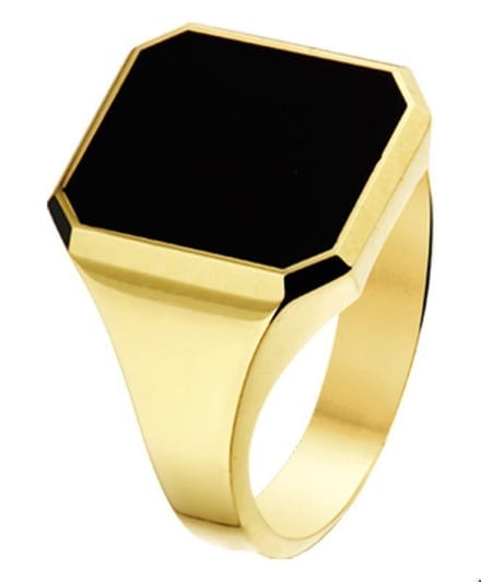 zegelring onyx 14K geelgoud 4014129