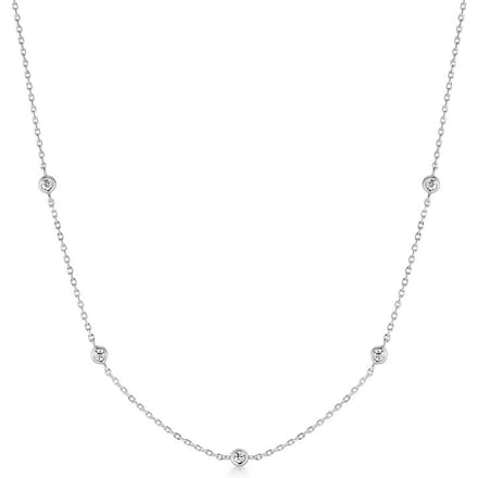 Silver Classic Station Necklace S