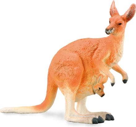 COLLECTA Figurine - Rode Kangoeroe - (L) - Wilde Dieren - Handgeschilderd - Miniatuur