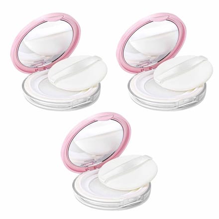 Dailygoods- Make-up Organizer Draaibaar - Lege Poederdoos met Spiegel - Poederdons - Compact Ontwerp - Lichtgewicht - Multifunctioneel Gebruik