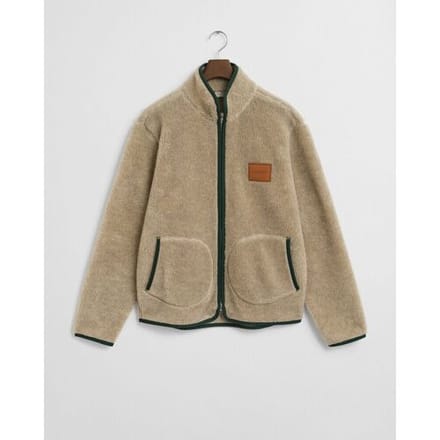 Gant Vest Uni Color Warm Wool Fleece Oat Melange / male