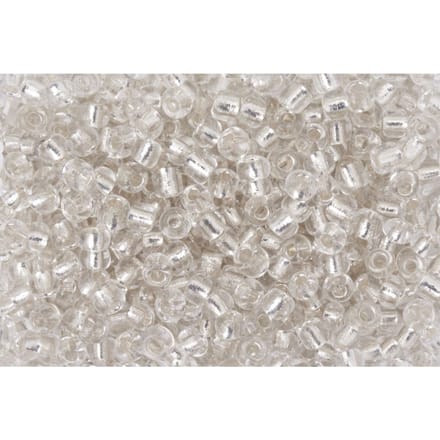 Rocailles "Silverline" - Zilver-Transparant