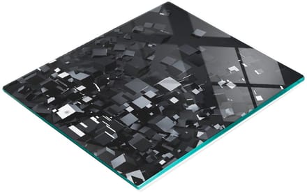Decoratieve snijplank van gehard glas met 3D-afbeeldingen, 60x52 cm