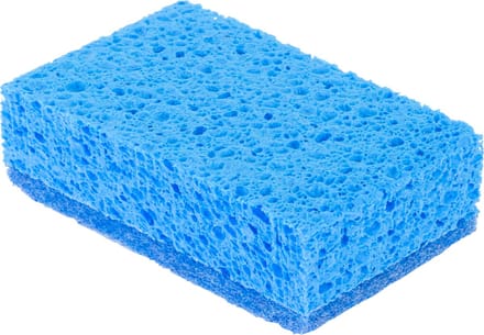 Viscose sanitairspons wit schuurvlies ca Sponzen