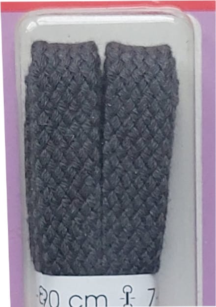 Ronilux Veter - Donker Grijs - Plat - Lengte 90 cm - Breedte 9 mm - Schoenveter