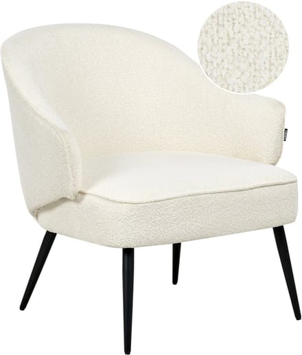 KAYLA - Fauteuil - Off-white - Bouclé