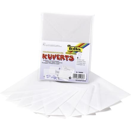Envelop Folia A6 115gr set à 8 stuks transparant