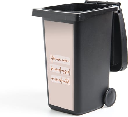 Container sticker Kleding - Studenten - Leren - Quotes - 44x98 cm - Kliko sticker