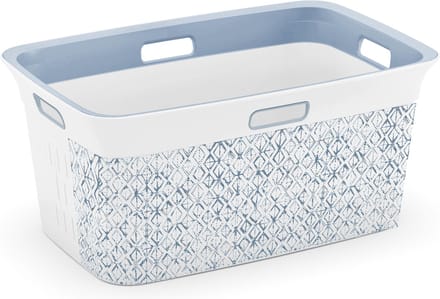 KIS Chic Wasmand 45L - 59x39x27cm - Wit/Blauw