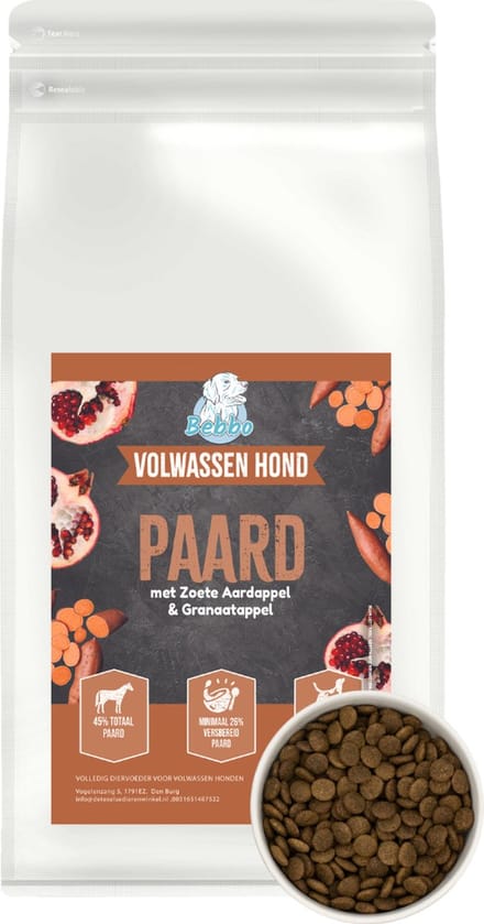 Bebbo Hondenbrokken - PAARD - Hypoallergeen - 2KG