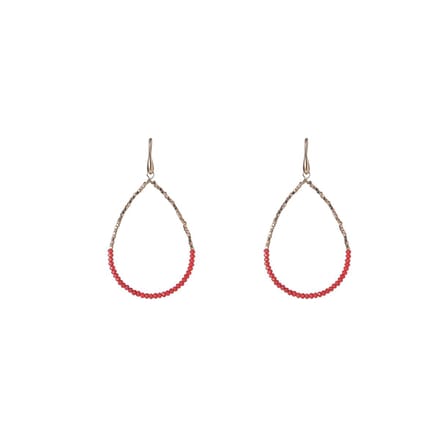 Go Dutch Label Oorhangers elegant beads drop Coral