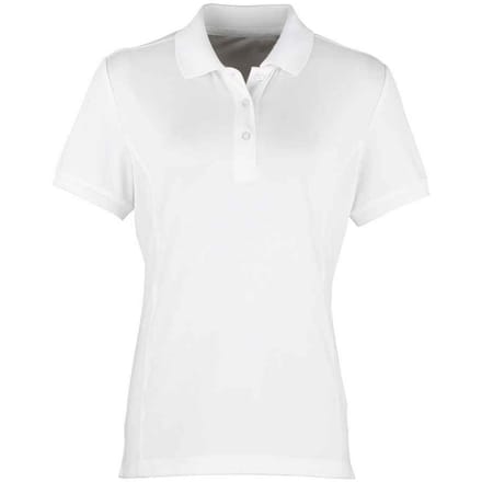 Premier Dames/Dames Coolchecker Piqué Poloshirt (Wit)