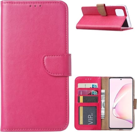 Bookcase Geschikt voor: Samsung Galaxy A81 - Roze - portemonnee hoesje