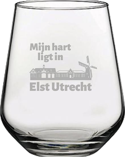 Gegraveerde Drinkglas 42,5cl Elst Utrecht