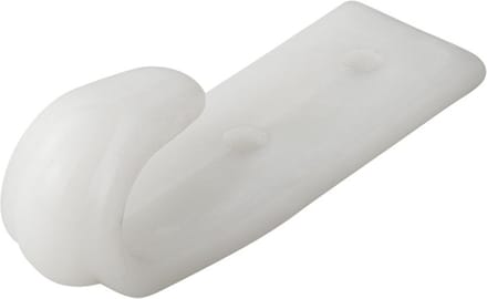 ProPlus Schroefbare haak - kunststof - 10 x 65 mm - wit - veelzijdig en stijlvol