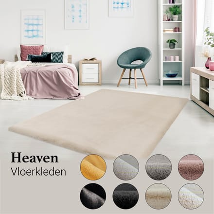 Lalee Heaven - Vloerkleed - Tapijt – Karpet - Hoogpolig - Superzacht -comfy Fluffy - rabbit fur- 80x150 cm ivoor gebroken wit