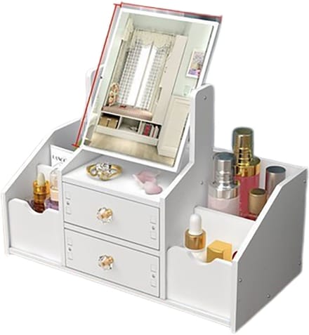 Make-upspiegel met opbergruimte