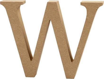 Letter, W, H: 13 cm, dikte 2 cm, 1 stuk