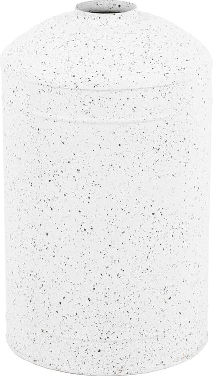 HomeBound by KY | Metalen vaas white dots | 5,5x18x30,5cm | bloemenvaas metaal