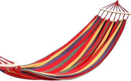 Draagbare Hangmat - Kampeerstoel - Buiten Ontspannen - Anti-omval ontwerp - 200 x 100cm - Rood