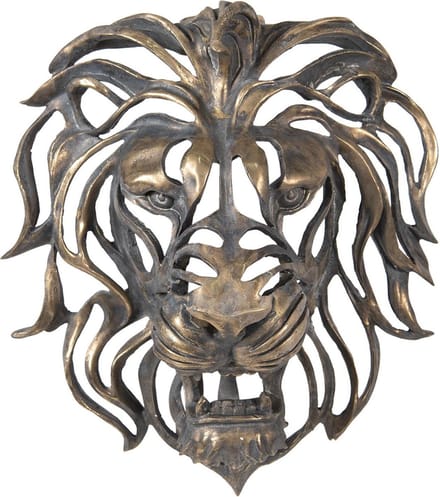 Clayre & Eef Beeld Leeuw 42x23x46 cm Bruin Polyresin