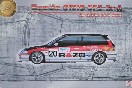 Beemax Modelbouwpakket Auto - 24032 Honda Civic EF3 - Gr.A 1989 Macau Guia R Plastic - 1:24 - Modelbouw