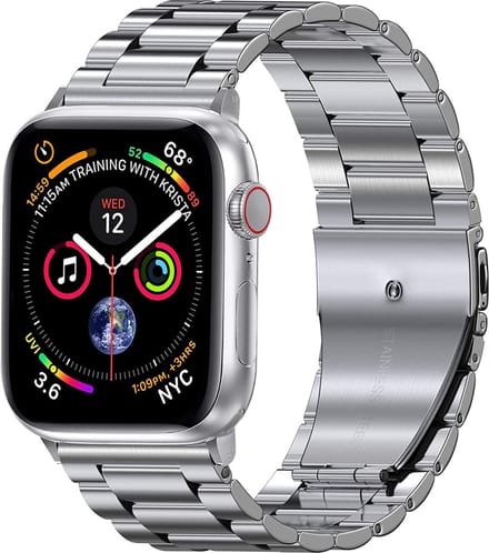 Stalen Schakel bandje voor Apple Watch 42/44/45mm Zilver