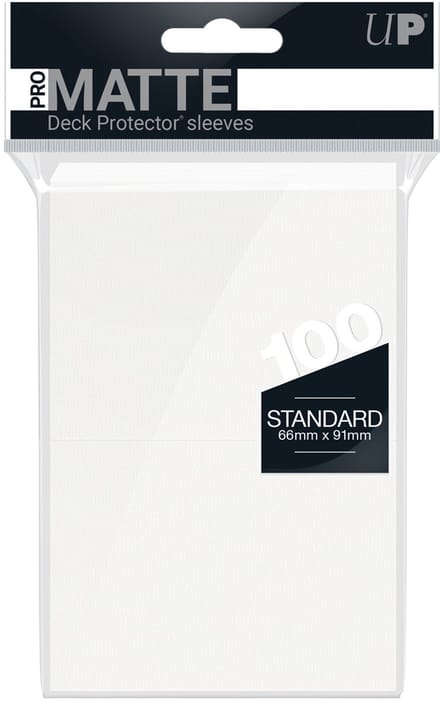 Ultra Pro - PRO-Matte 100 Standaard Formaat Kaarthoesjes Wit Pack (66 x 91 mm)