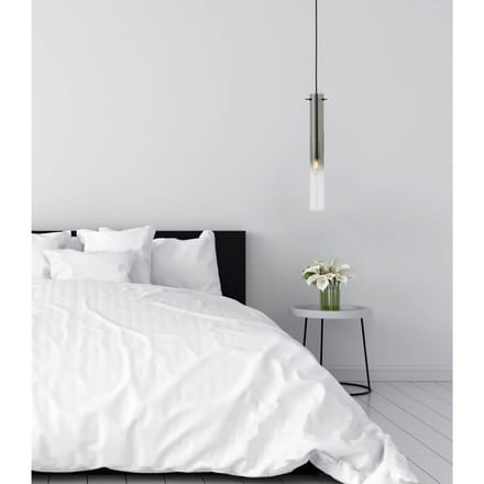 Brilliant Hanglamp Glasini, Ø 14,5 cm, rookgrijs, glas