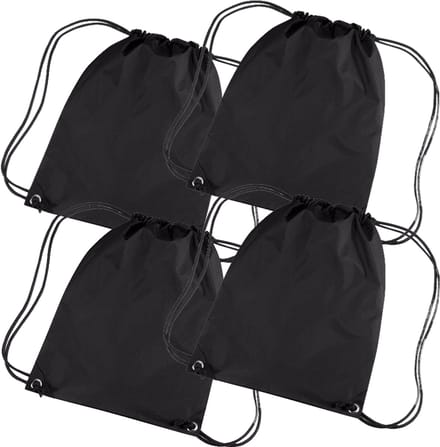 4x Gymtas - Waterafstotend - 12 liter - Zwart