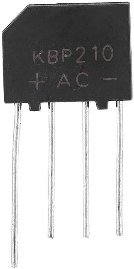 Gelijkrichterbrug - Elektronische Diodes - Circuit Component - 1000V 2A - 3x1.5x0.5cm