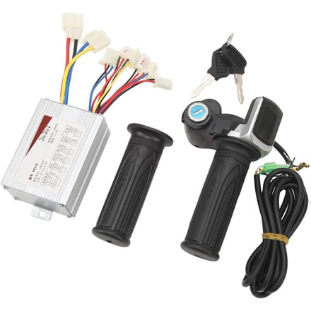 36V 800W Elektrische Fiets Ombouwset Motor Controller Gashandvat met Vierkant Scherm Sleutelslot gray