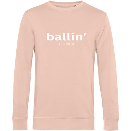 Heren Sweaters met Ballin Est. 2013 Basic Sweater Print - Roze - Maat M