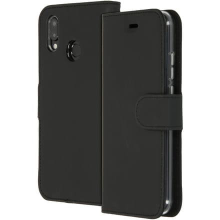 Accezz Hoesje - Geschikt voor Huawei P20 Lite - Wallet Softcase Bookcase - Zwart