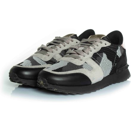 Valentino Garavani Camo rockrunner in grijs en roze