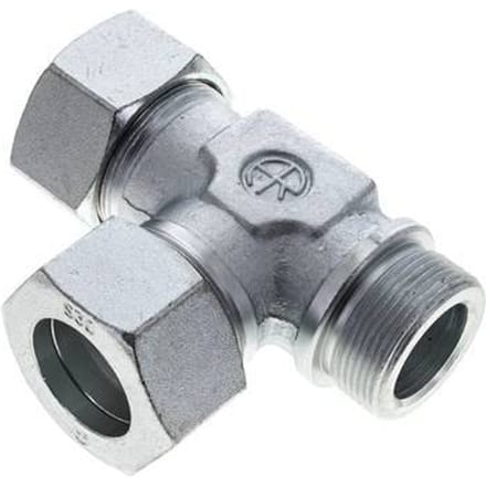 38S & G1-1/2'' Verzinkt Stalen L-Snijringkoppeling Buitendraad 315bar ISO 8434-1