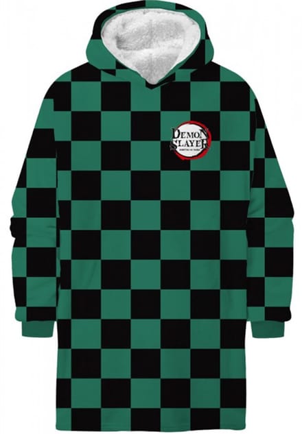 Demon Slayer Hoodie Fleece deken, Square - Kind (7-14 jr) - Polyester