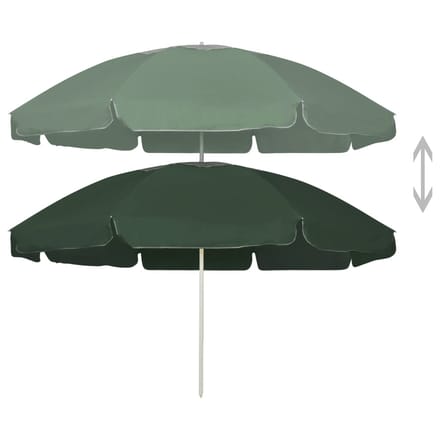 vidaXL - Strandparasol - 240 - cm - groen