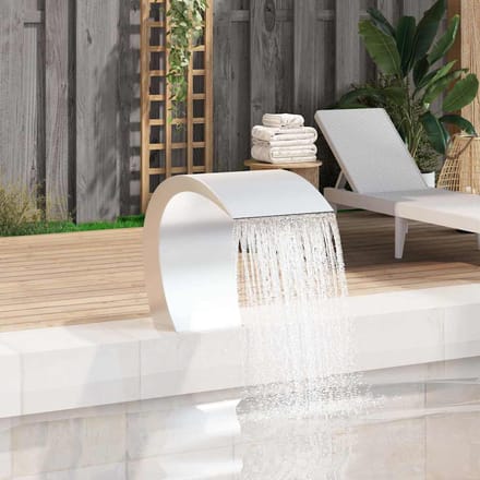 vidaXL - Zwembadwaterval - 45x30x60 - cm - roestvrij - staal