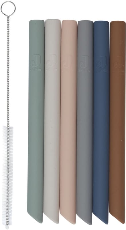 Jollein Siliconen Rietjes Multicolour (6pack)