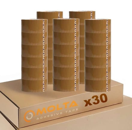 Dailygoods - Solventa Bruin Pakkettape - 48 mm x 55 m - 30 Rollen