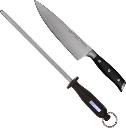Diamant Sabatier Integra koksmes 20cm + aanzetstaal 23cm - RVS/POM