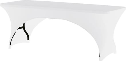 Practo Home - Hoes voor buffettafel - 180 x 75 cm - Rekbaar - Wit