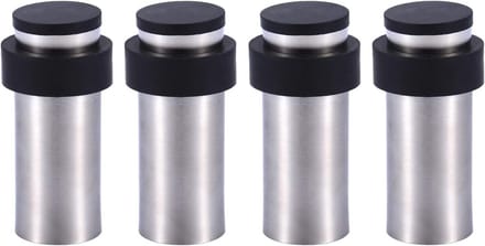 Cilindervormige Deurstopper - 4-Delige Set Vloer- of Wandmontage