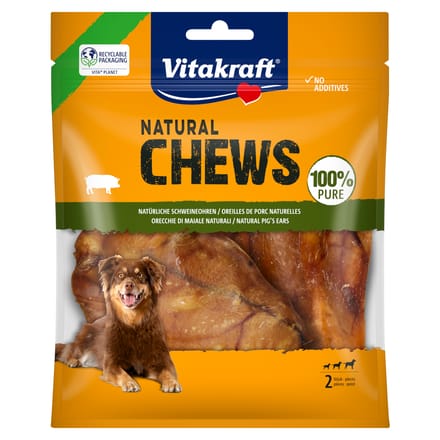 44g Vitakraft Natural Kauwbotten Varkensoren  Hondensnacks