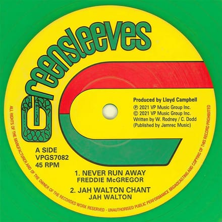Freddie McGregor & Dennis Walks - Never Run Away/The Drifter (12" Single) (Coloured Vinyl)